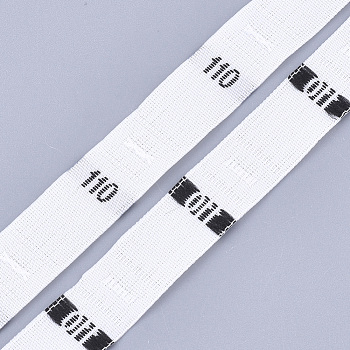 Clothing Size Labels(110), Garment Accessories, Size Tags, White, 12.5mm, about 10000pcs/bag