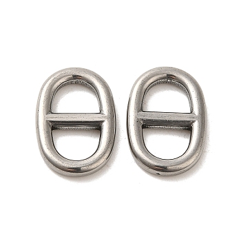 304 Stainless Steel Buckle Clasps, for Webbing, Strapping Bags, Garment Accessories, Oval, Stainless Steel Color, 17.5x11.5x2.5mm, Hole: 13x6.5mm