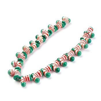 Handmade Lampwork Beads, Christmas Stocking, Colorful, 17~19x20~21x10~11mm, Hole: 1.2mm