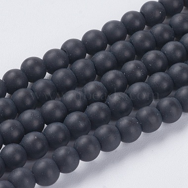 4mm Black Rhombus Black Stone Beads