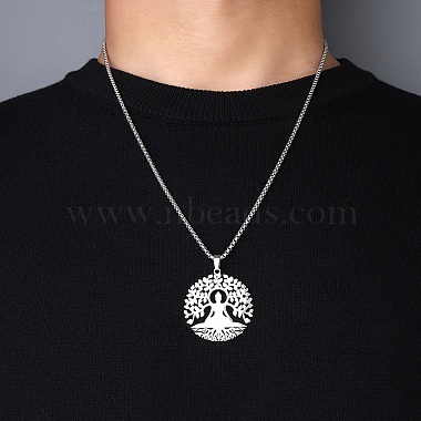 201 Stainless Steel Pendant Necklaces for Man(NJEW-Q336-04D-P)-3