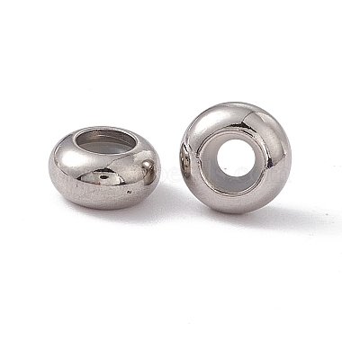 Stainless Steel Color Rondelle 201 Stainless Steel Stopper Beads