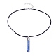 Pointed Natural Lapis Lazuli Pendant Necklaces(NJEW-JN02550-01)-1