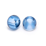 Transparent Painted Glass Beads, Rondelle, Cornflower Blue, 14.5x10.5mm, Hole: 6.2mm(DGLA-WH0001-02F)