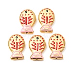 Baking Paint Glass Enamel Beads, Fish, Red, 20x13x5.5mm, Hole: 1.4mm(GLAA-B035-01E)