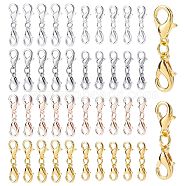 PandaHall Elite 160Pcs 2 Style Zinc Alloy/Stainless Steel Lobster Claw Clasps, Parrot Trigger Clasps, with Iron/Stainless Steel Jump Rings, Mixed Color, 40pcs/set, 2sets/style(FIND-PH0004-16)