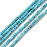 Synthetic Turquoise Beads Strands, Dyed, Column, 2x2mm, Hole: 0.6mm, about 185~188pcs/strand, 15.16~15.35 inch(38.5~39cm)(G-F752-A01)