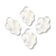 K9 Glass Cabochons, with Glitter Powder, Cloud, White, 5.5x8x2.3mm(GGLA-Z003-11B-001JW)