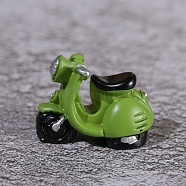 Resin Tricycle Model, Micro Landscape Home Dollhouse Accessories, Pretending Prop Decorations, Yellow Green, 35mm(PW-WG668E6-01)