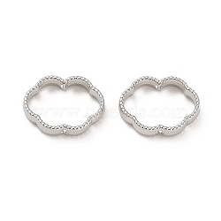 Alloy Bead Frame, Cloud, Platinum, 12x15x6x3.5mm, Hole: 1.2mm(PALLOY-R145-24A-P)