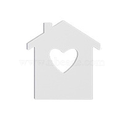 DIY House with Heart Pattern Candle Silicone Molds, for Candle Making, White, 112x102x21mm(DIY-G113-05D)