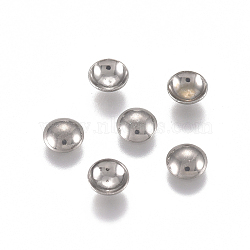 201 Stainless Steel Rivets Studs, Half Round, for DIY Leathercraft, Stainless Steel Color, 4x1.2mm(STAS-L234-135P)