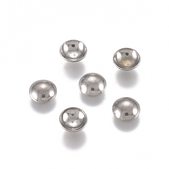 201 Stainless Steel Rivets Studs, Half Round, for DIY Leathercraft, Stainless Steel Color, 4x1.2mm