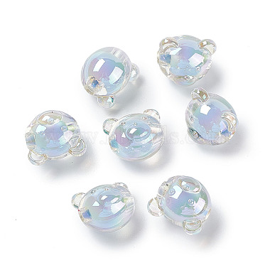 UV Plating Rainbow Iridescent Acrylic Beads(X1-OACR-H015-11)-4
