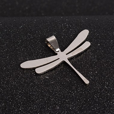 Boy Jewelry Original Color 201 Stainless Steel Dragonfly Pendants(STAS-I032-210)-2