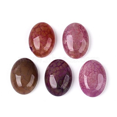 Natural Crackle Agate(Dyed & Heated) Cabochons(G-N361-05A-04)-1