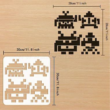 PET Hollow Out Drawing Painting Stencils(DIY-WH0391-0113)-2