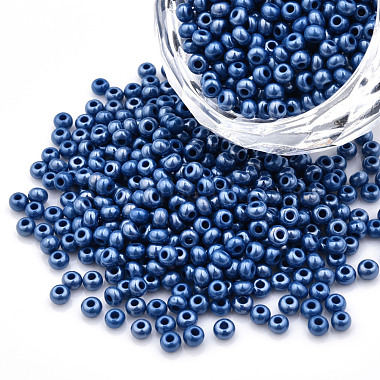 Slate Blue Czech Glass Beads