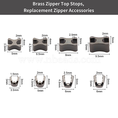 BENECREAT Brass Zipper Top Stops(FIND-BC0001-56)-2