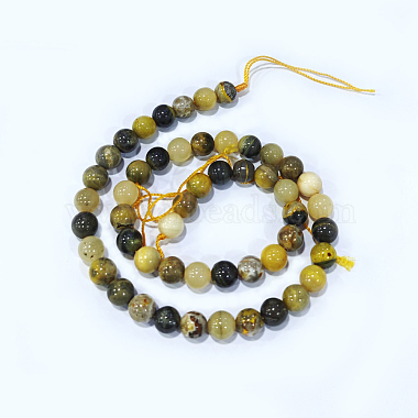 brins de perles de jaspe bourdon naturel(G-F691-02B-01)-2