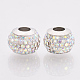 Polymer Clay Rhinestones European Beads(FPDL-T001-01A)-2