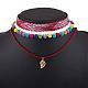 Woven Cloth Choker Two-Tiered Necklaces(NJEW-N0059-076)-6