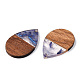 Transparent Resin & Walnut Wood Pendants(RESI-ZX017-48)-2