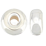 Flat Round 925 Sterling Silver Spacer Beads, Silver, 4.5x2mm, Hole: 1.5mm, 30Pcs/box(STER-BBC0005-56B-S)