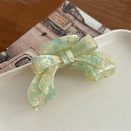 Cellulose Acetate & Iron Claw Hair Clips, Hair Accessories for Women & Girls, Bowknot, Dark Sea Green, 56x91x55mm(AJEW-K047-02E)