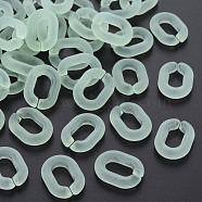 Transparent Acrylic Linking Rings, Quick Link Connectors, Frosted, Oval, Honeydew, 19.5x15x5mm, Inner Diameter: 6x11
mm(MACR-S373-19B-D01)