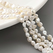 Natural Cultured Freshwater Pearl Beads Strands, Two Sides Polished, Grade 3A, Floral White, 3~4mm, Hole: 0.5mm, about 48pcs/strand, 6.89''(17.5cm)(PEAR-A006-02B)