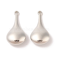 CCB Plastic Pendants, Teardrop, Platinum, 32x17x8mm, Hole: 1.6mm(CCB-N006-15P)