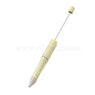 Plastic Beadable Pen, Ball-Point Pen with Steel Pole, for DIY Personalized Pen with Jewelry Beads, Champagne Yellow, 147x11mm(AJEW-Q002-01E)