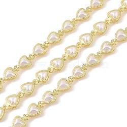 Brass Link Chains, with Plastic, Rack Plating Real 18K Gold Plated, Soldered, with Spools, Long-Lasting Plated, Cadmium Free & Lead Free, Real 18K Gold Plated, 10x6x4mm(CHC-C006-05G-1)