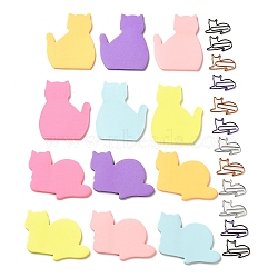 Cat Shape 12 Books 12 Style Memo Notepads, and 12Pcs 4 Colors Iron Paper Clips, Mixed Color, Notepad: 58x72x3mm & 70x58x3mm, Clip: 32x23x1mm(AJEW-OC0004-07)