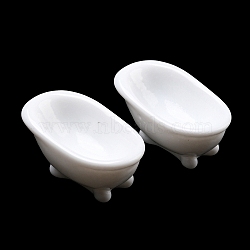 Opaque Resin Bathtub Ornament, Tub Decor, Home Decoration, White, 38x20.6x16.8mm(RESI-A024-02)