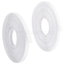 PandaHall Elite 44~45M 2 Style Polyester & Plastic Boning Sewing Wedding Dress Fabric, DIY Sewing Supplies Accessories, White, 24~25yards(22~23m)/style(OCOR-PH0001-40)