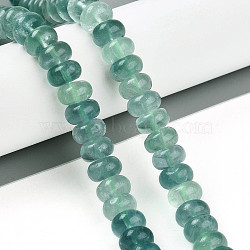 Natural Fluorite Beads Strands, Rondelle, 10x5.5~6mm, Hole: 0.9mm, about 65~66pcs/strand, 14.96~15.16''(38~38.5cm)(G-T139-56A)