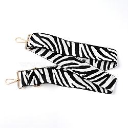 Polyester Adjustable Bag Strap, with Alloy Clasps, for Bag Replacement Accessories, Zebra Pattern, 72~126x5.05cm(FIND-WH0070-18)