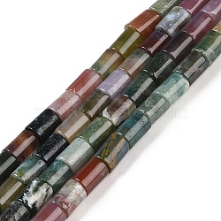 Natural Indian Agate Beads Strands, Column, 7.5~8.5x5~6mm, Hole: 1mm, about 45~46pcs/strand, 14.69~15.04 inch(37.3~38.2cm)(G-C128-A14-01)