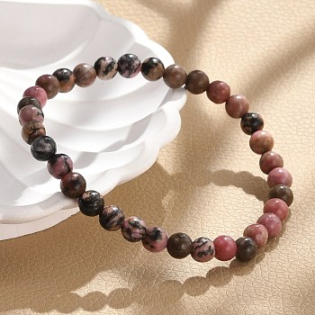 Natural Rhodonite Stretch Bracelets, 2 inch(5.2cm)