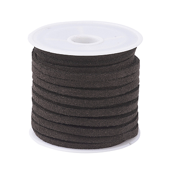 Coconut Brown Flat Faux Suede Cord, Faux Suede Lace, 3x1.5mm, about 5.46 yards(5m)/roll