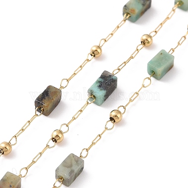 African Turquoise(Jasper) Link Chains Chain