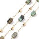 Natural African Turquoise(Jasper) Rectangle Beaded Chains(AJEW-SZ0002-42E)-1