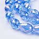 Chapelets de perles en verre galvanoplastique(X-EGLA-D015-15x10mm-10)-2