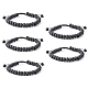 Adjustable Natural Lava Rock Braided Bead Bracelets(BJEW-F369-A02)-1