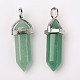 Natural Green Aventurine Double Terminated Pointed Pendants(X-G-F295-04A)-4