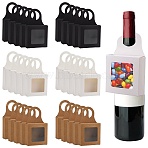30Pcs 3 Colors Square Kraft Paper Wine Gift Hanging Boxes, with Window and Hole Handle, Mixed Color, 16cm, Box: 9x9x3cm, 10pcs/color(CON-CJ0001-31)