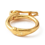 925 Sterling Silver Twister Clasps, with Polyester Glasses Cleaning Cloth, Ring, Golden, 9x8x2mm, Inner Diameter: 6mm(FIND-NB0007-46G)
