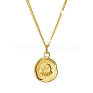 Stainless Steel Octopus Pendant Necklaces for Women, Golden, 15.75 inch(40cm)(ZL4514-1)